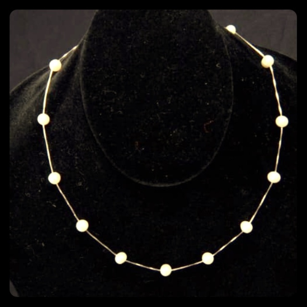 Sterling Silver Cultured Pearl Necklace